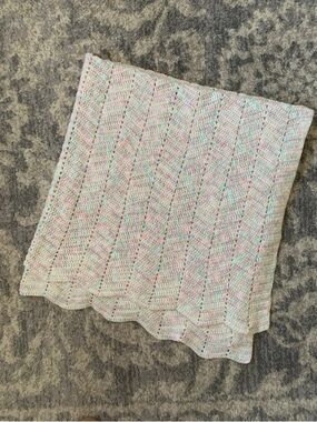 Cozy knit baby blanket Size: 45"x45"
Handmade Light Colors
